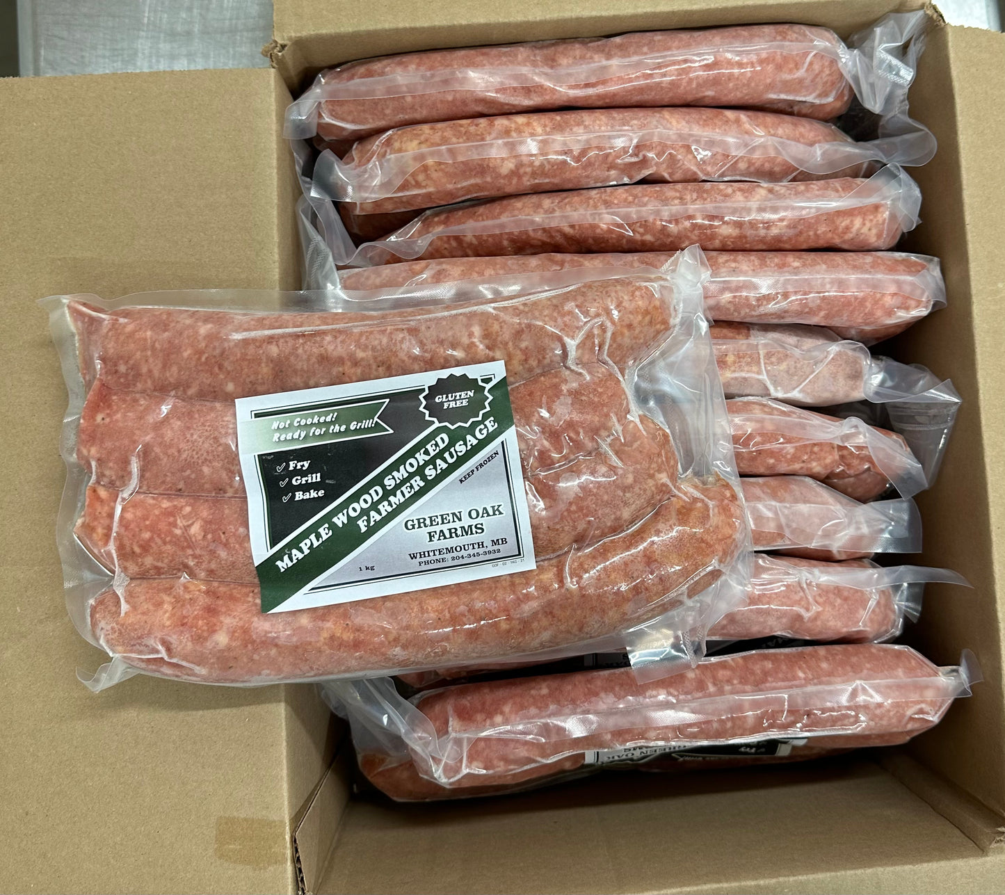 Maple Wood Smoked Spicy Farmer Sausage Links